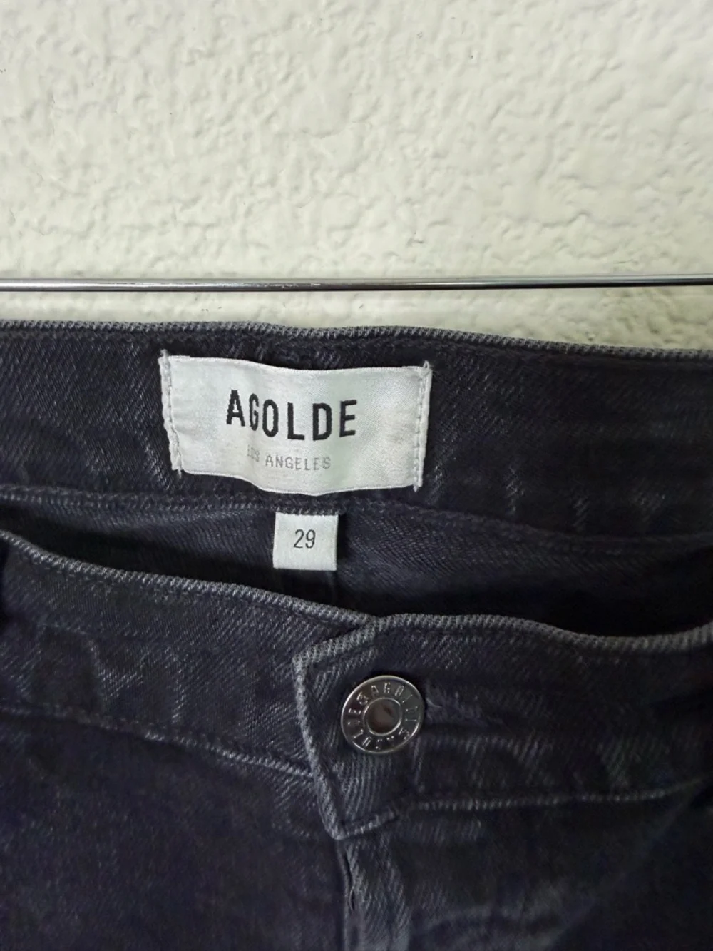 Agolde Freya High Rise Slim Jeans Charcoal Black Gray Womens Size 29